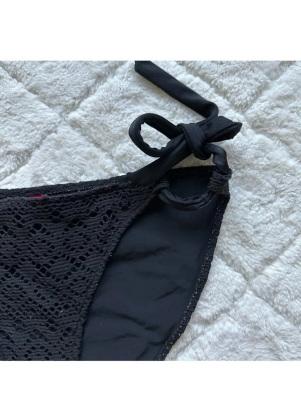 Victoria's Secret | Black Tie side Crochet Bikini Bottoms | Size Medium